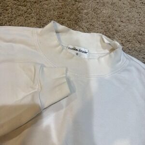 Cotton Citizen Sweatshirt Womens Small White Mock Neck Terry Pullover Relaxed